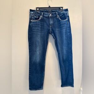 Silver Jeans Blue Ankle Cropped Denim